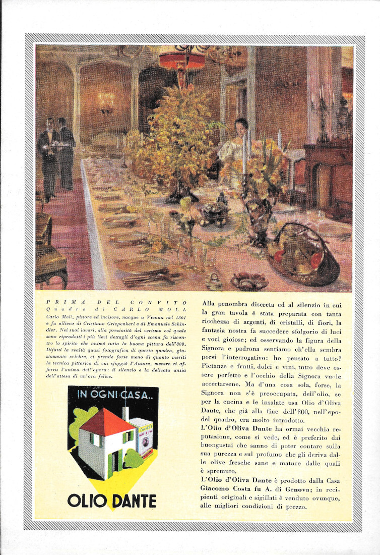 Olio Dante - Advertising 1939