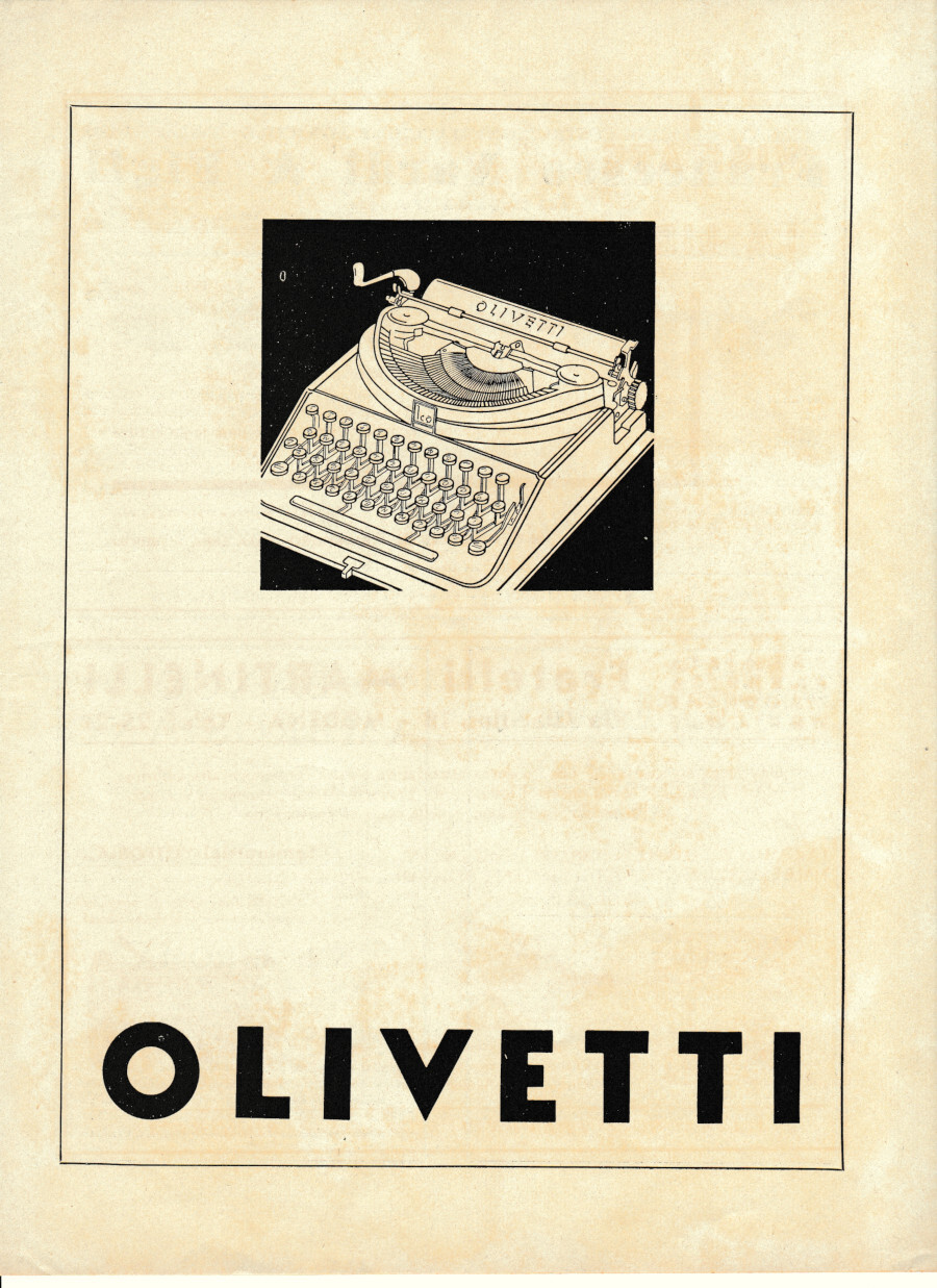 Olivetti. Advertising 1936