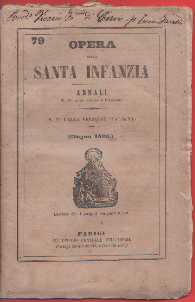 Opera della Santa Infanzia. Annali n. 79, Giugno 1866