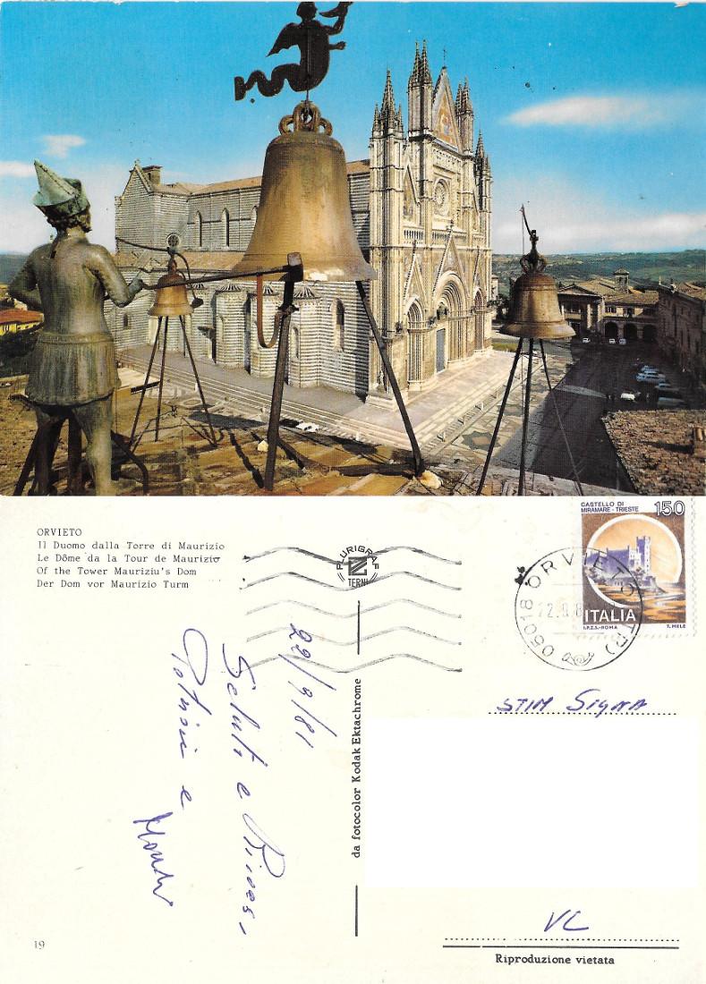 Orvieto. Il Duomo dalla Torre di Maurizio Viaggiata 1981