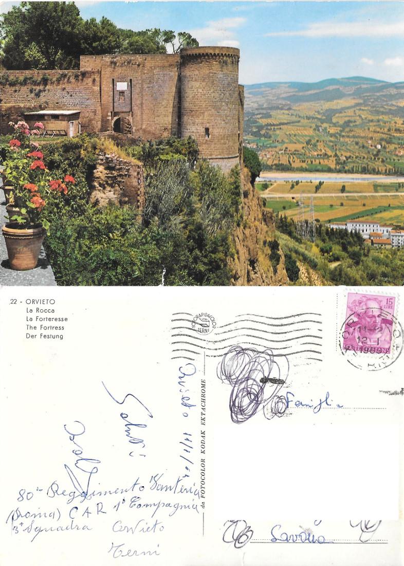 Orvieto. La Rocca. Viaggiata 1964