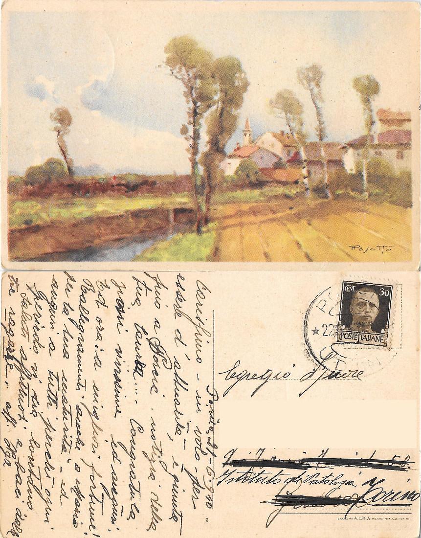 Paesaggio campestre. (A. Pasetto). Viaggiata 1940
