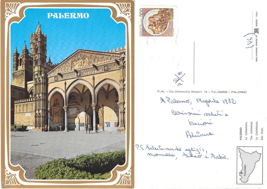 Palermo. La Cattedrale. Viaggiata 1982