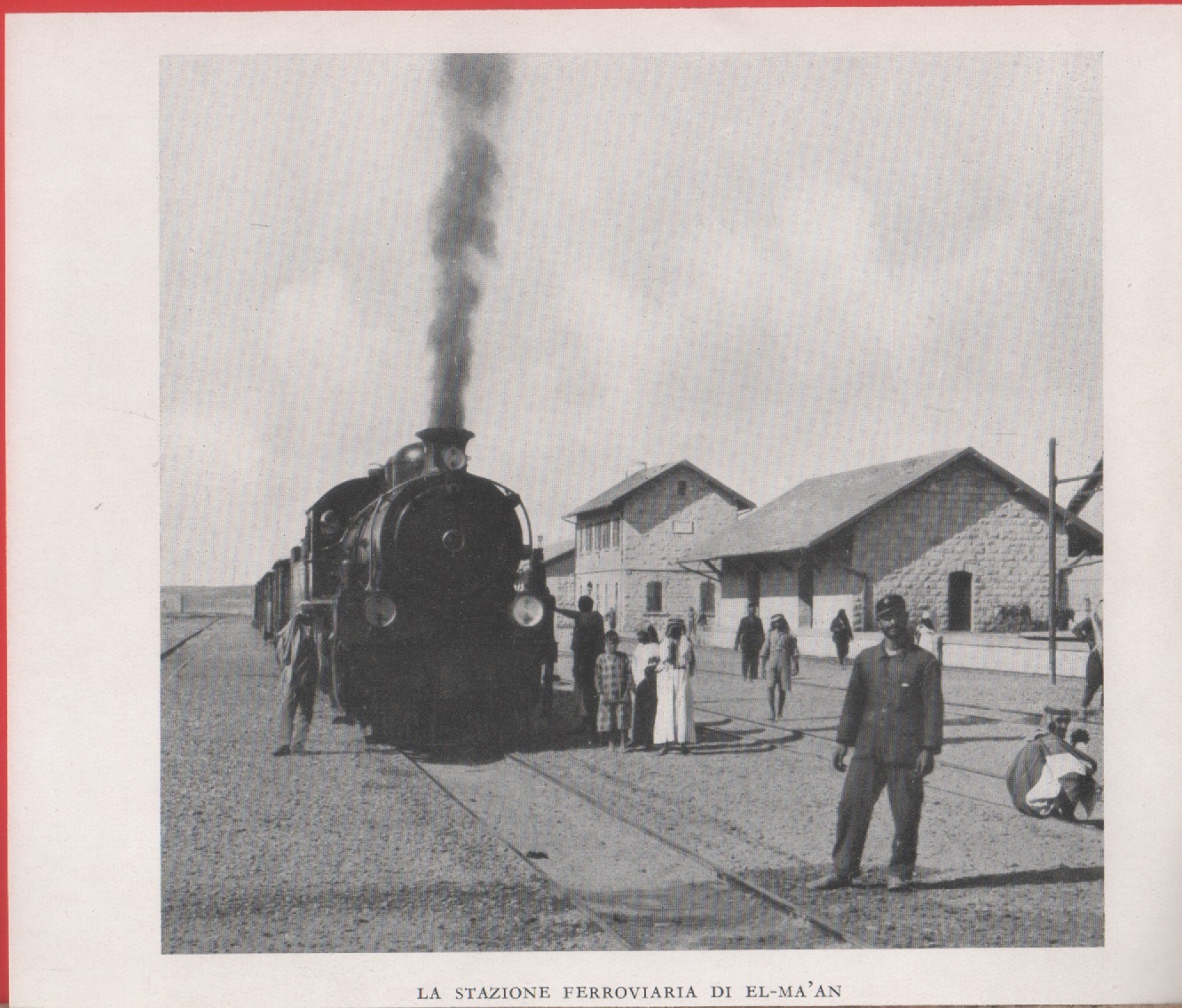 Palestina: stazione ferroviaria di El-Ma'an. Immagine 1937