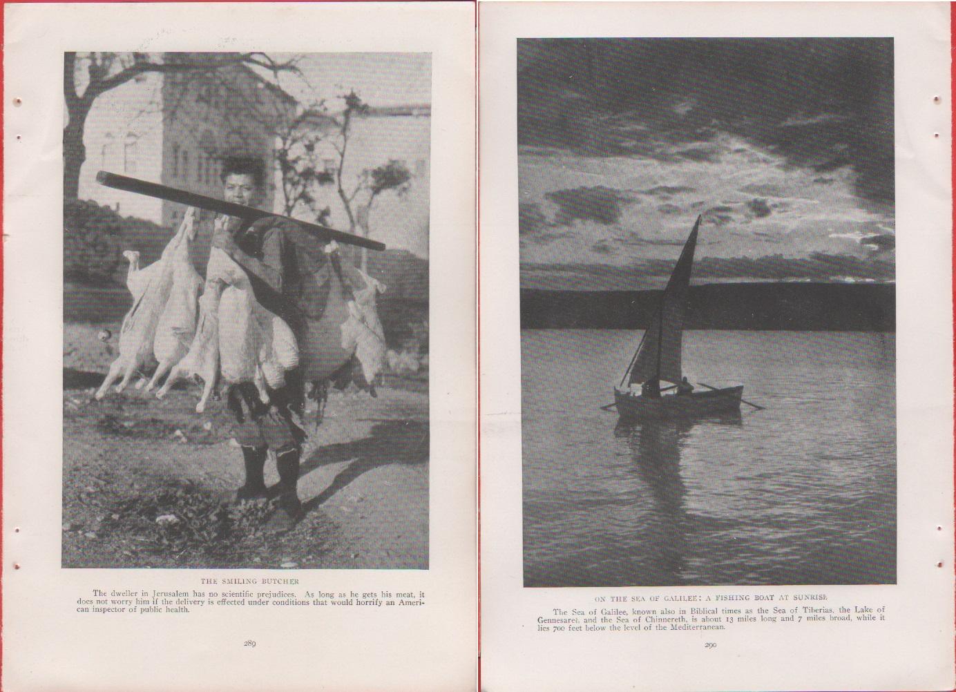 Palestine. The smiling butcher/Sea of Gelilee. Fisching boat. Foto da …