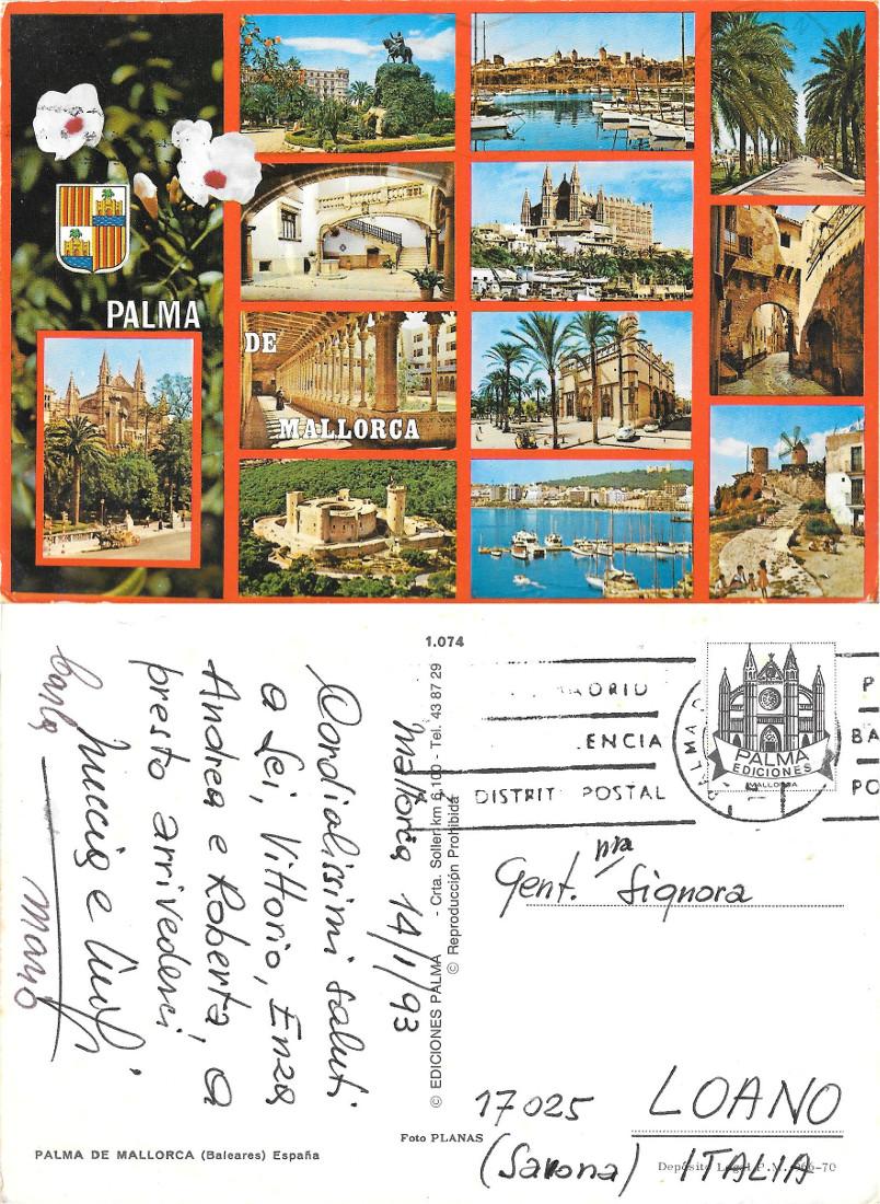 Palma de Mallorca. Vedutine. Viaggiata 1993