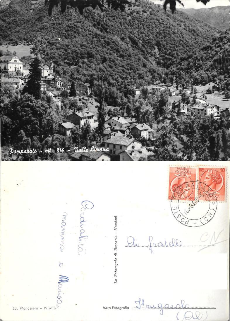 Pamparato. Valle Limona. Viaggiata 1965