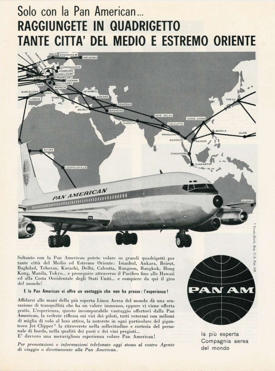 PanAm. Advertising 1962