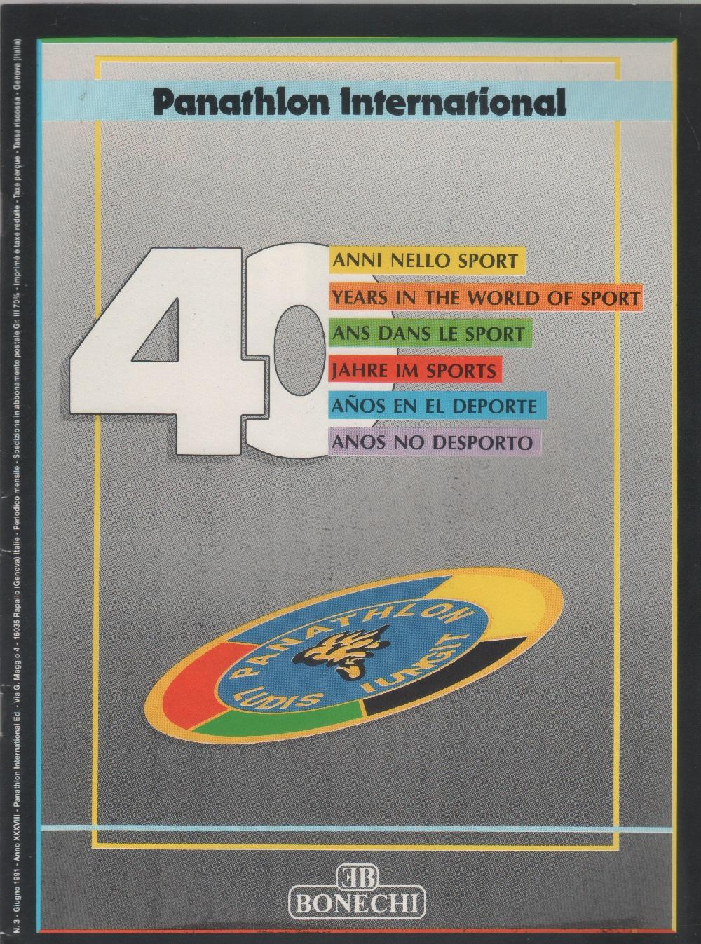 Panathlon International. 1991. Giugno