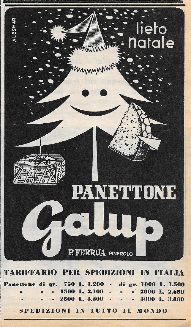 Panettone Galup. Advertising 1956