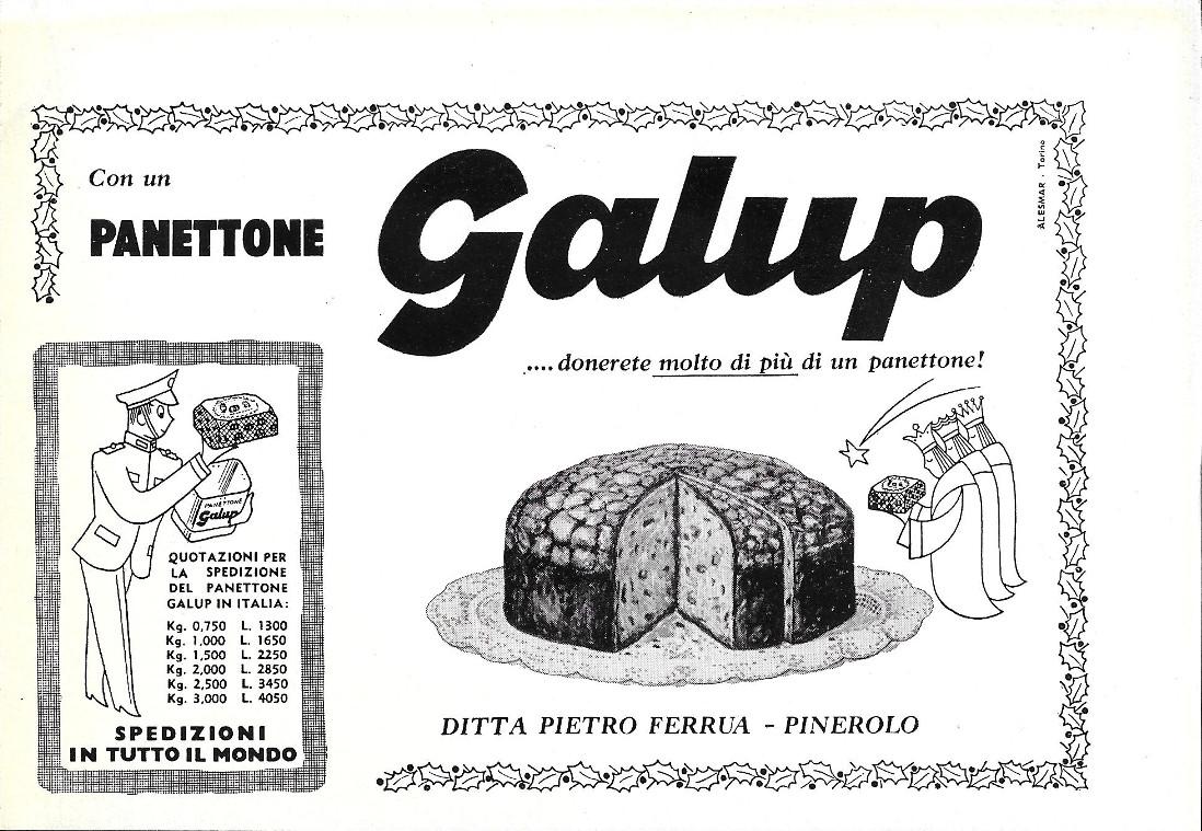Panettone Galup. Advertising 1960