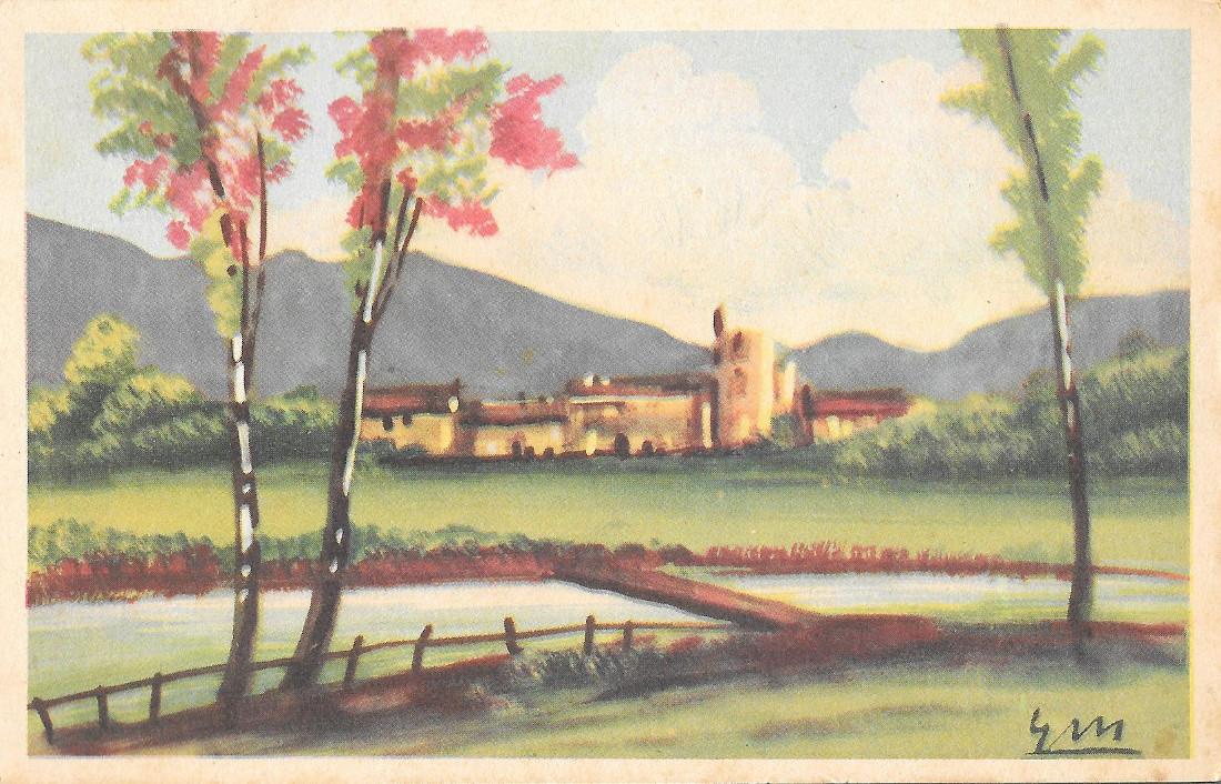 Panorama campestre (pittorica). Non viaggiata, stampa 1942