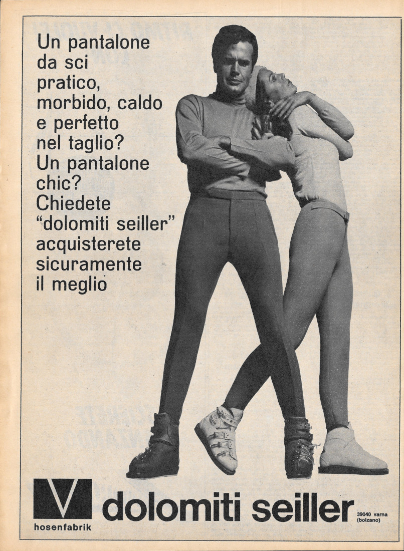 Pantaloni da sci Dolomiti Seiller - Advertising 1968