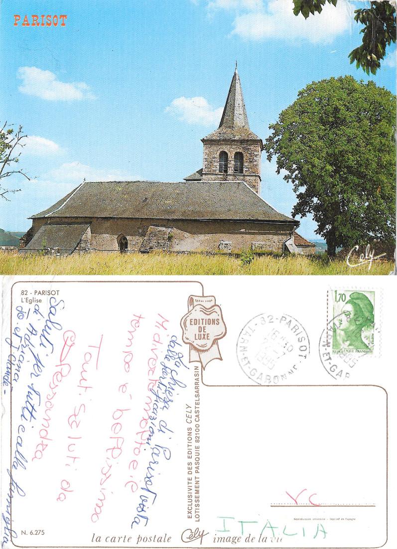 Parisot. L'Eglise. Viaggiata 1985
