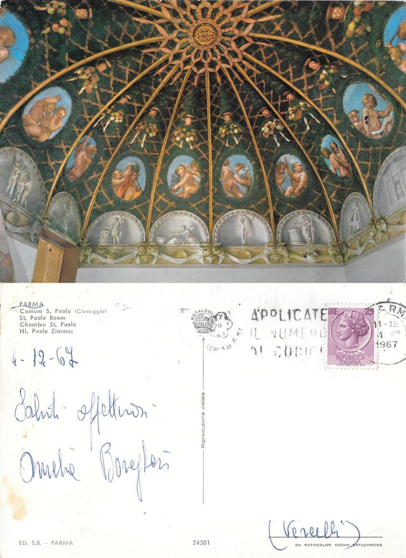 Parma. Camera S. Paolo (Correggio). Viaggiata 1967