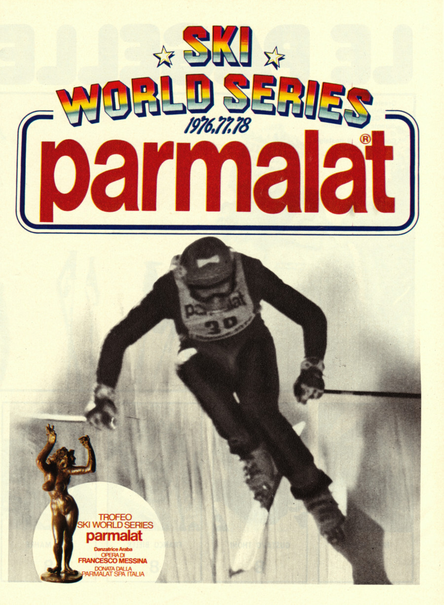 Parmalat Ski World Series 1976.77.78. Advertising 1976