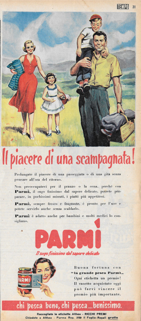 Parmì. Il piacere di una scampagnata - Advertising 1956