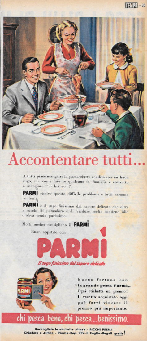 Parmì il sugo finissimo dal sapore delicato - Advertising 1956