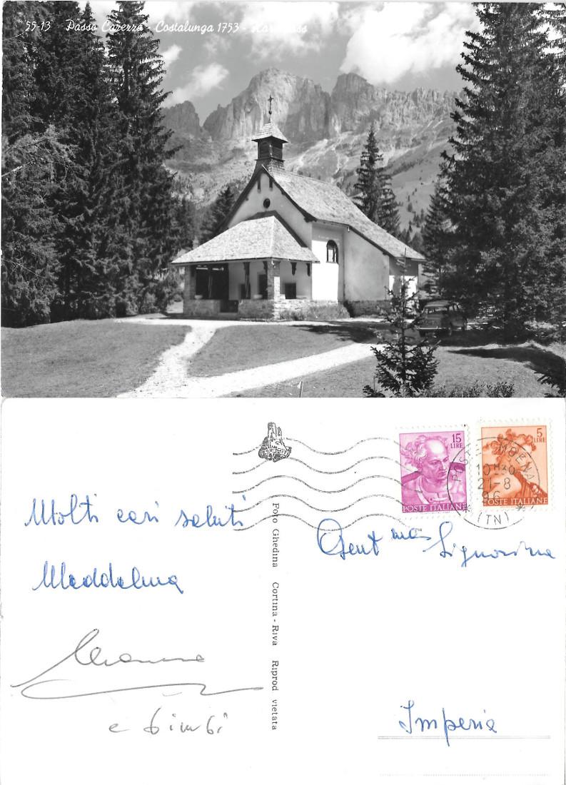 Passo Carezza. Costalunga. Viaggiata 1996
