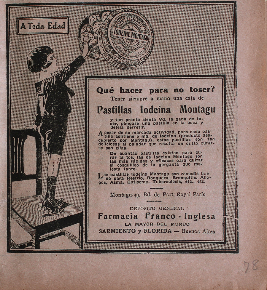 Pastillas Iodeina Montagu - Advertising 1922