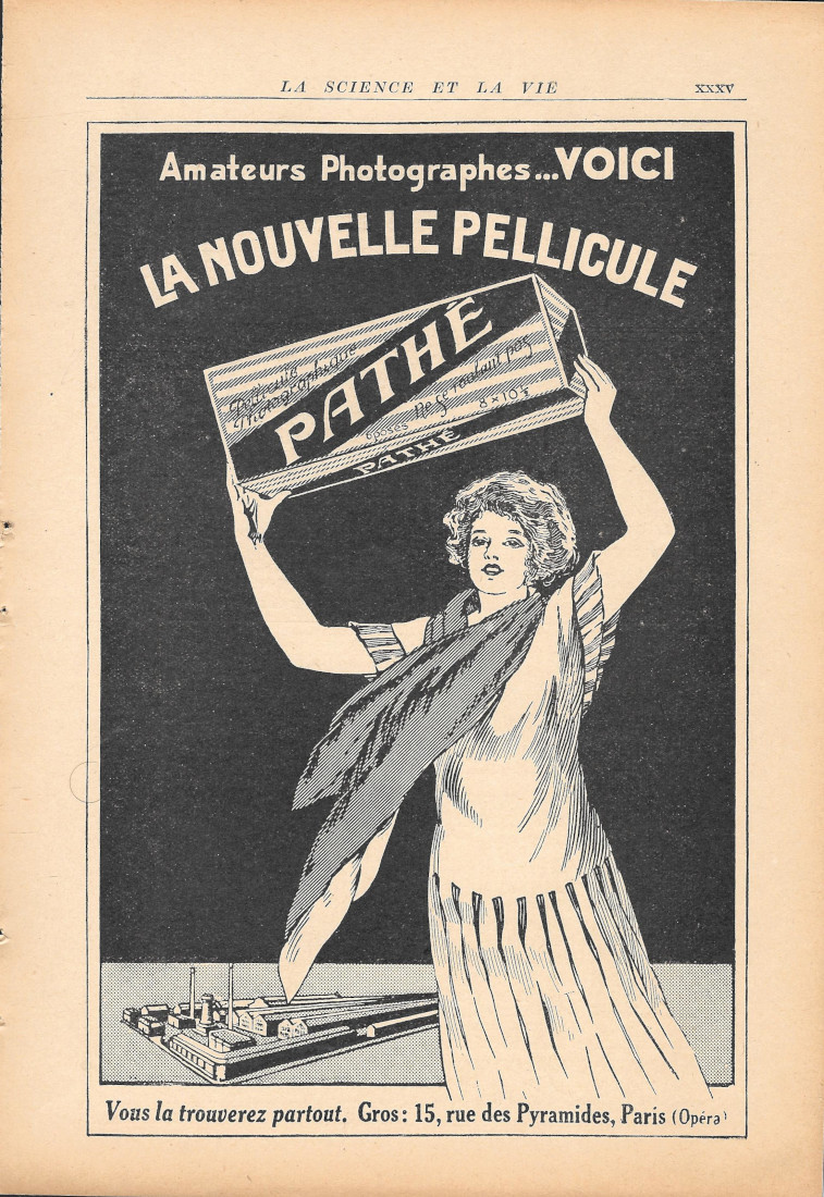 Pathé la nouvelle pellicule - Advertising 1920