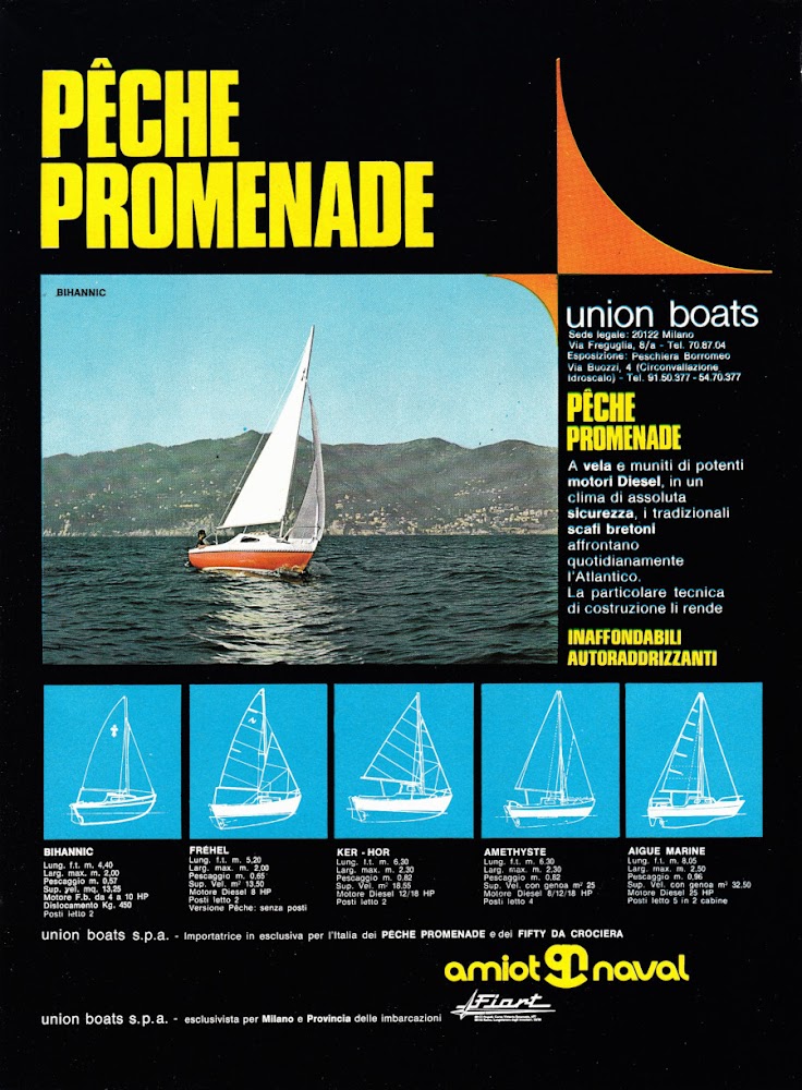 Peche Promenade, cantiere Amiot Naval/Bulova Accutron. Advertising 1974