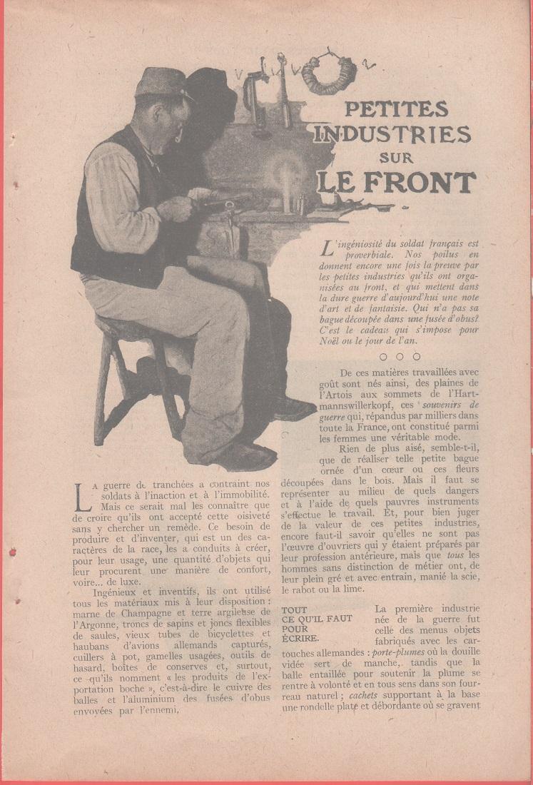 Petites industries sur le front. Stampa 1916