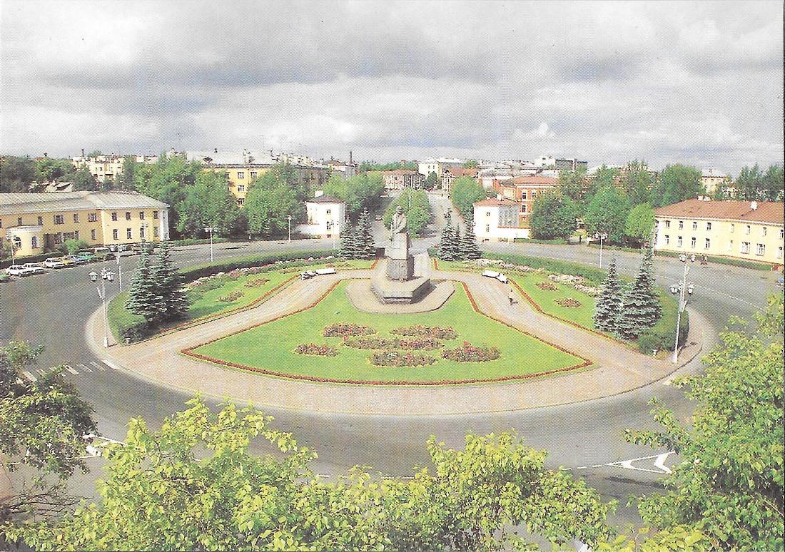 Petrozavodsk. Piazza V.I. Lenin. Stampa 1988. Non viaggiata