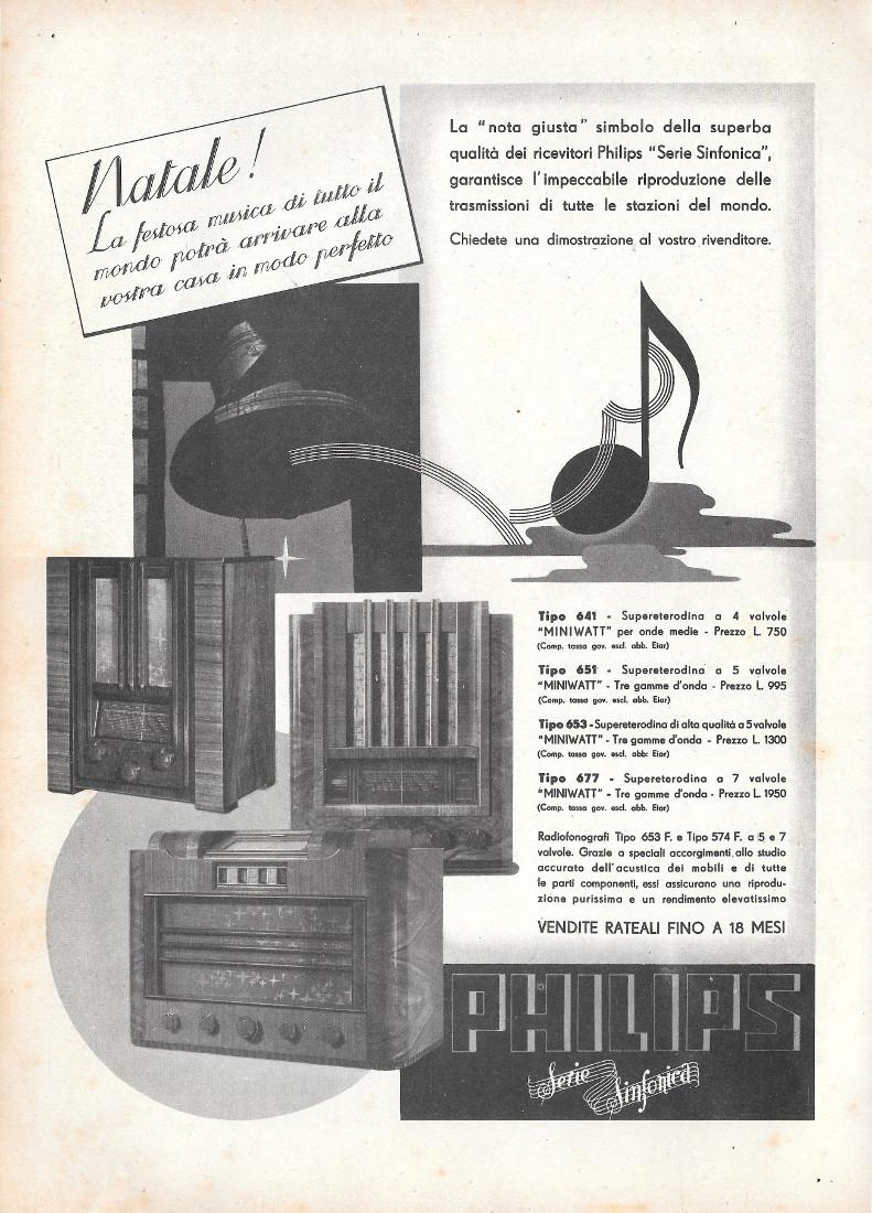 Philips. Serie Sinfonica. Advertising 1939