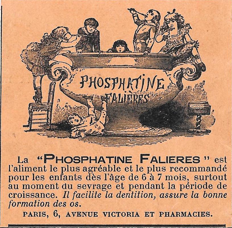 Phosphatine Falieres. Advertising 1900