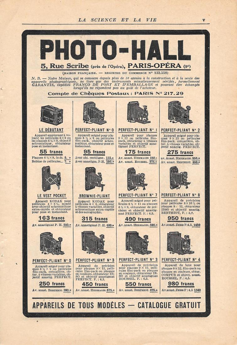 Photo-Hall / Le poste valise 3 lampes GAMMA. Pubblicita 1926, …