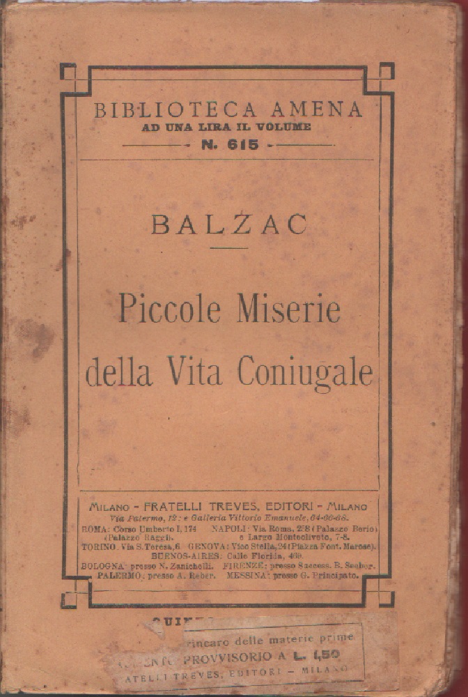 Piccole miserie della vita coniugale - Honorè De Balzac