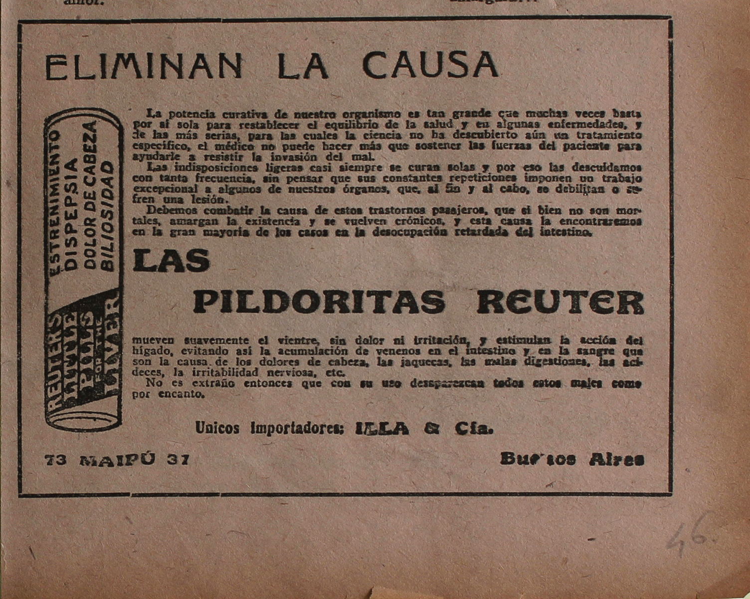 Pildoritas Reuter - Advertising 1922