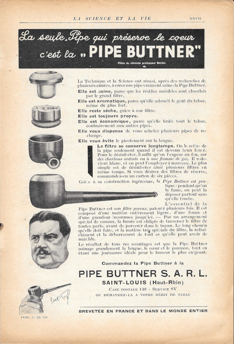 Pipe Buttner - Advertising 1933