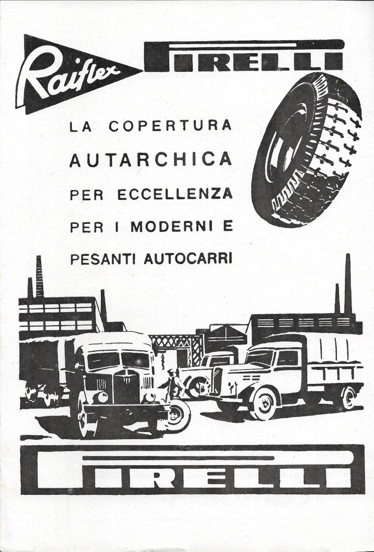 Pirelli Raiflex la copertuta autarchica - Advertising 1941
