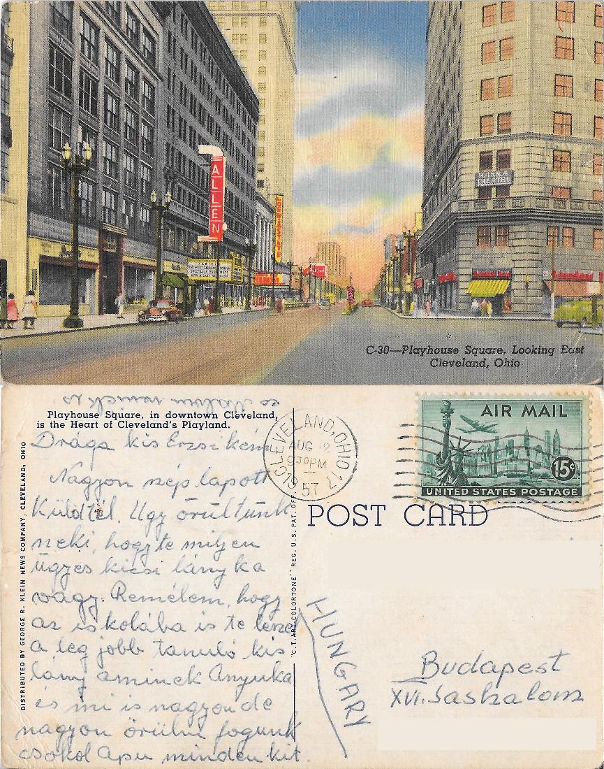 Playhouse Square. Cleveland , Ohio. Viaggiata 1957