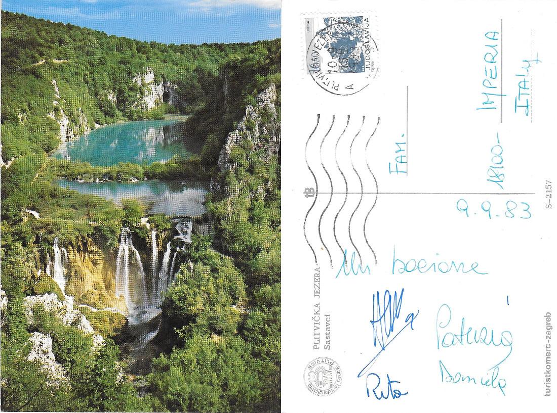 Plitvicka Jezera (CRO). Cascate . Viaggiata 1983