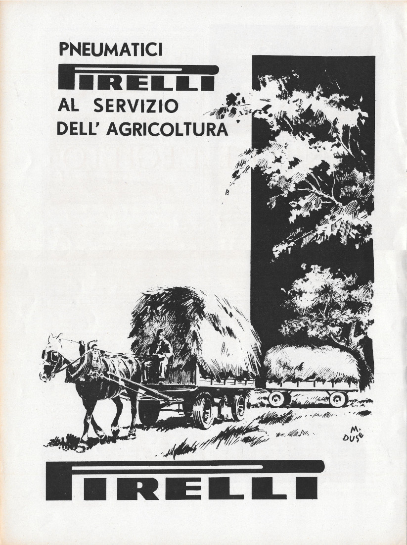 Pneumatici Pirelli al servizio dell'agricoltura - Advertising 1936