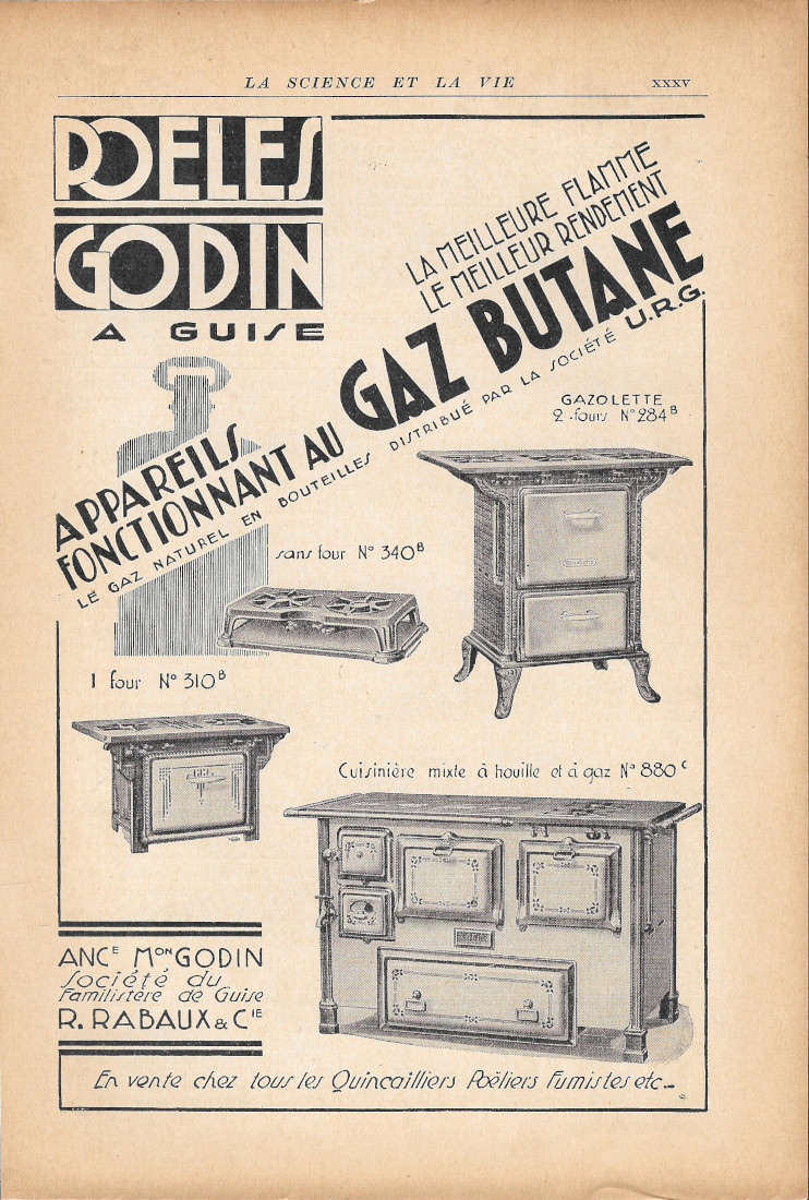Poeles Godin , appareils fonctionnat au gaz butane - Advertising …