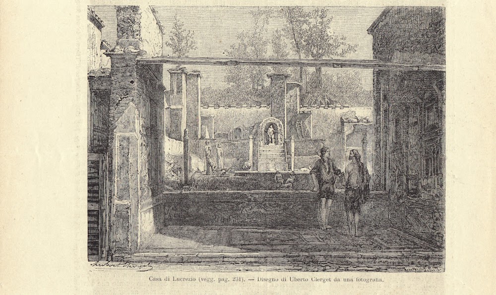 Pompei. Casa di Lucrezio. Illustrazione 1864
