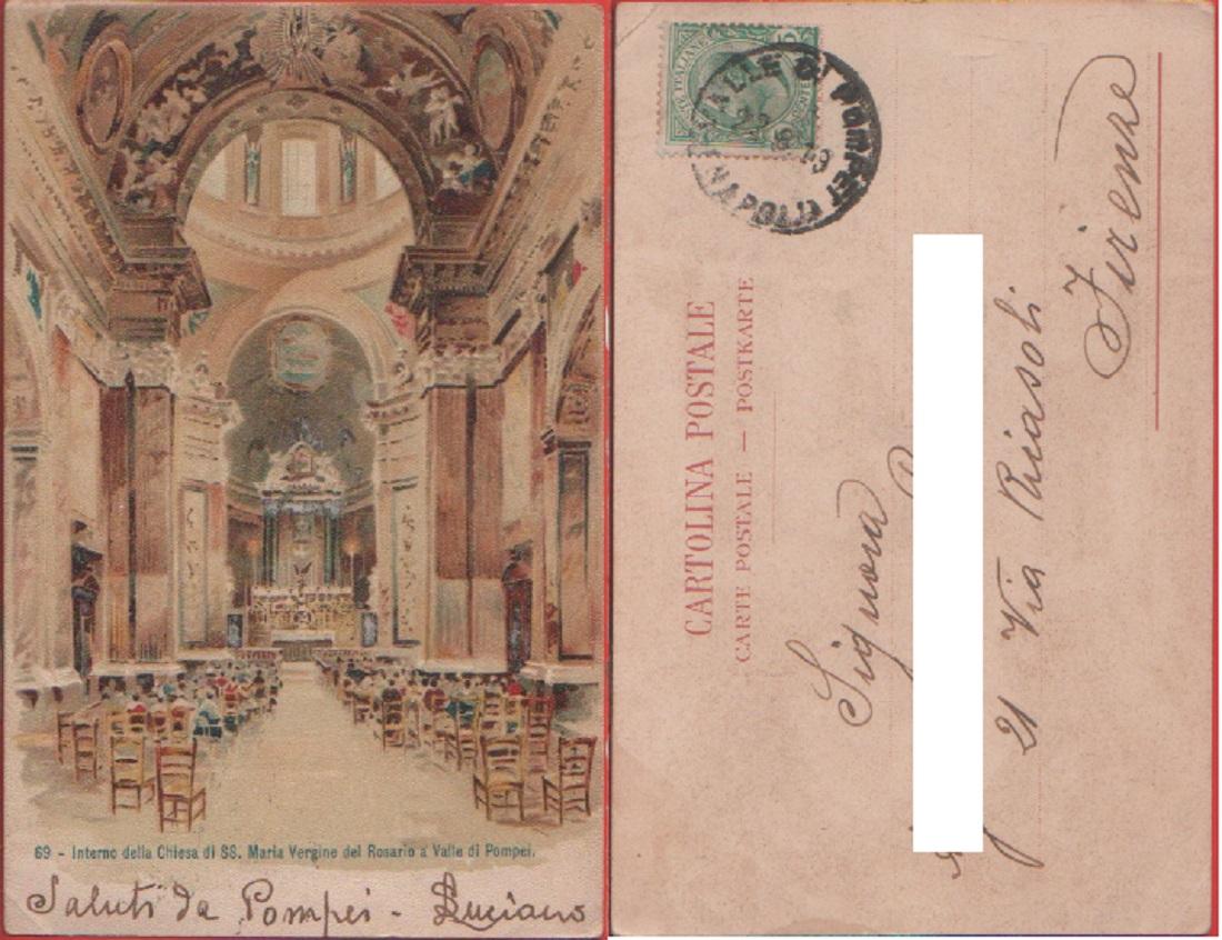 Pompei (NA). Interno della chiesa SS. Vergine del Rosario valle …