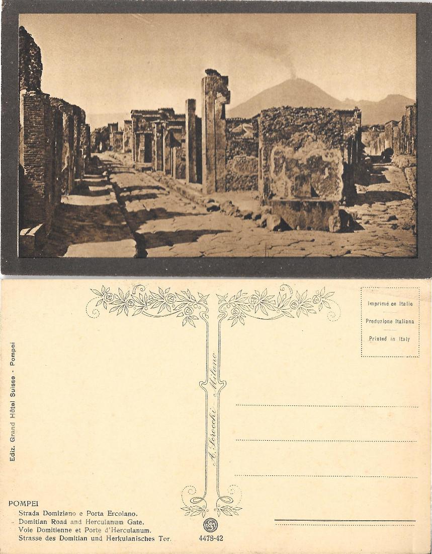 Pompei. Strada Domiziano e Porta Ercolano. Non viaggiata
