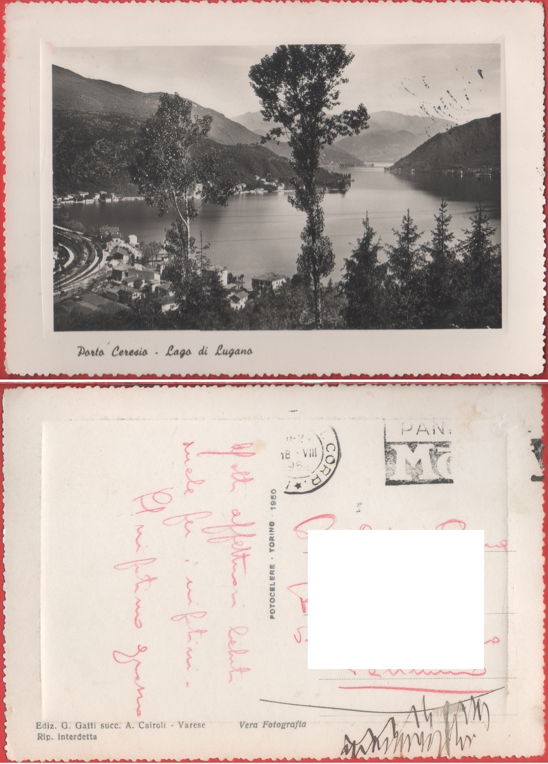 Porto Ceresio (VA). Lago di Lugano. Viaggiata