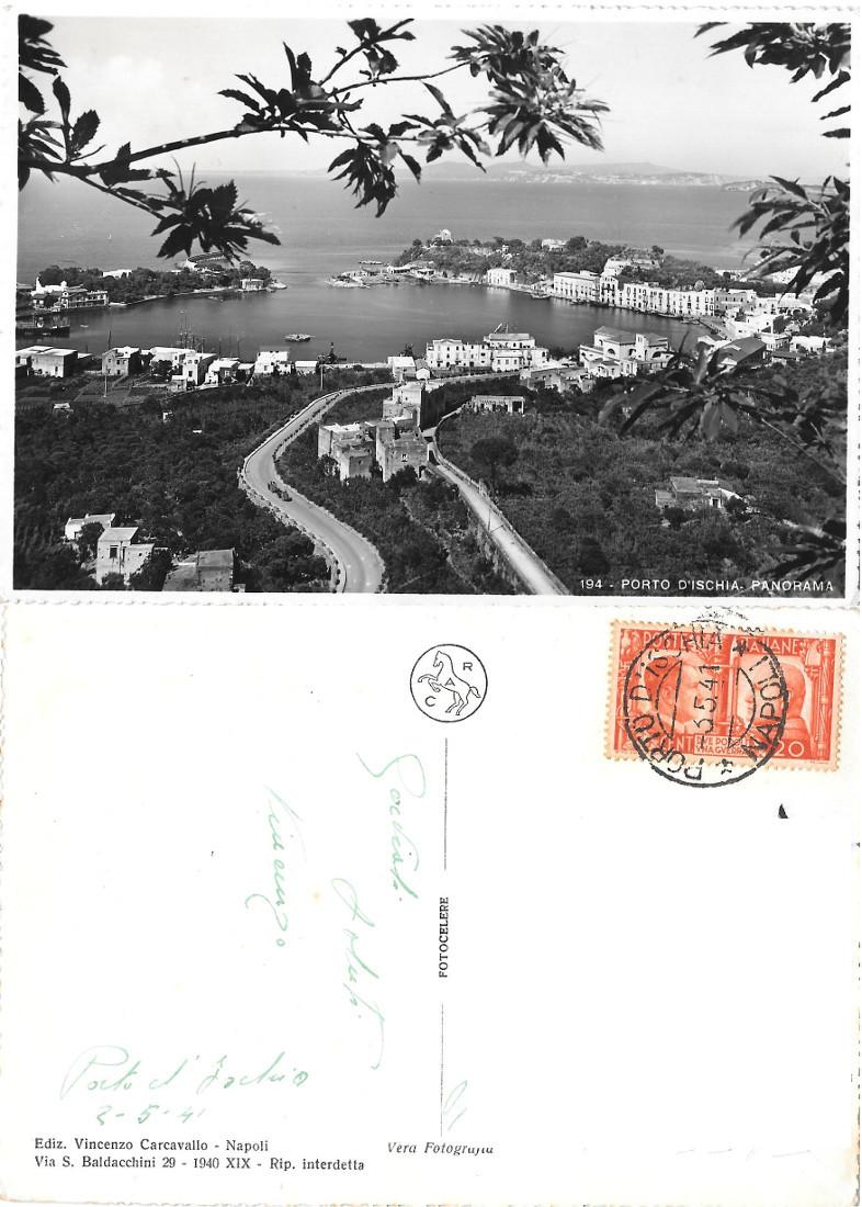 Porto d'Ischia (NA). Panorama. Viaggiata 1941