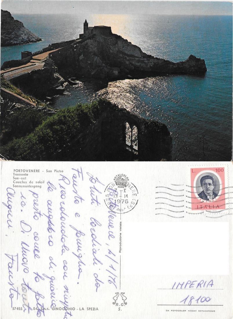 Portovenere (SP). San Pietro. Viaggiata 1976