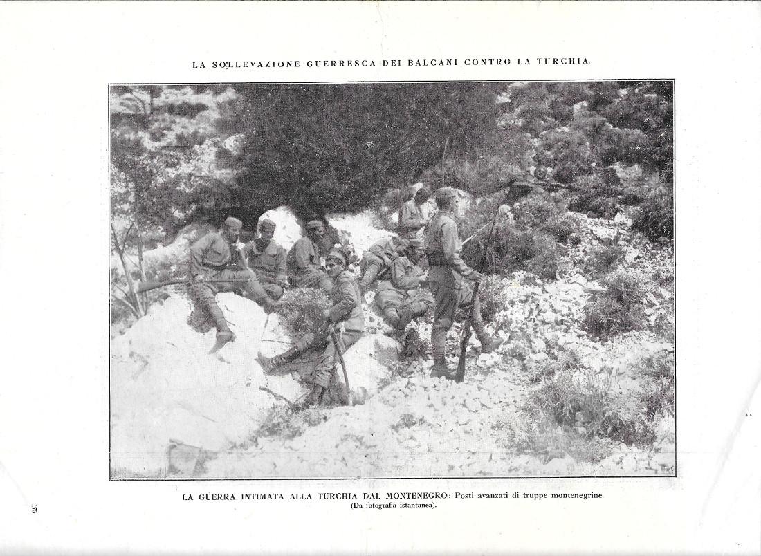 Posti avanzati di truppe montenegrine / Nostri soldati a Derna. …