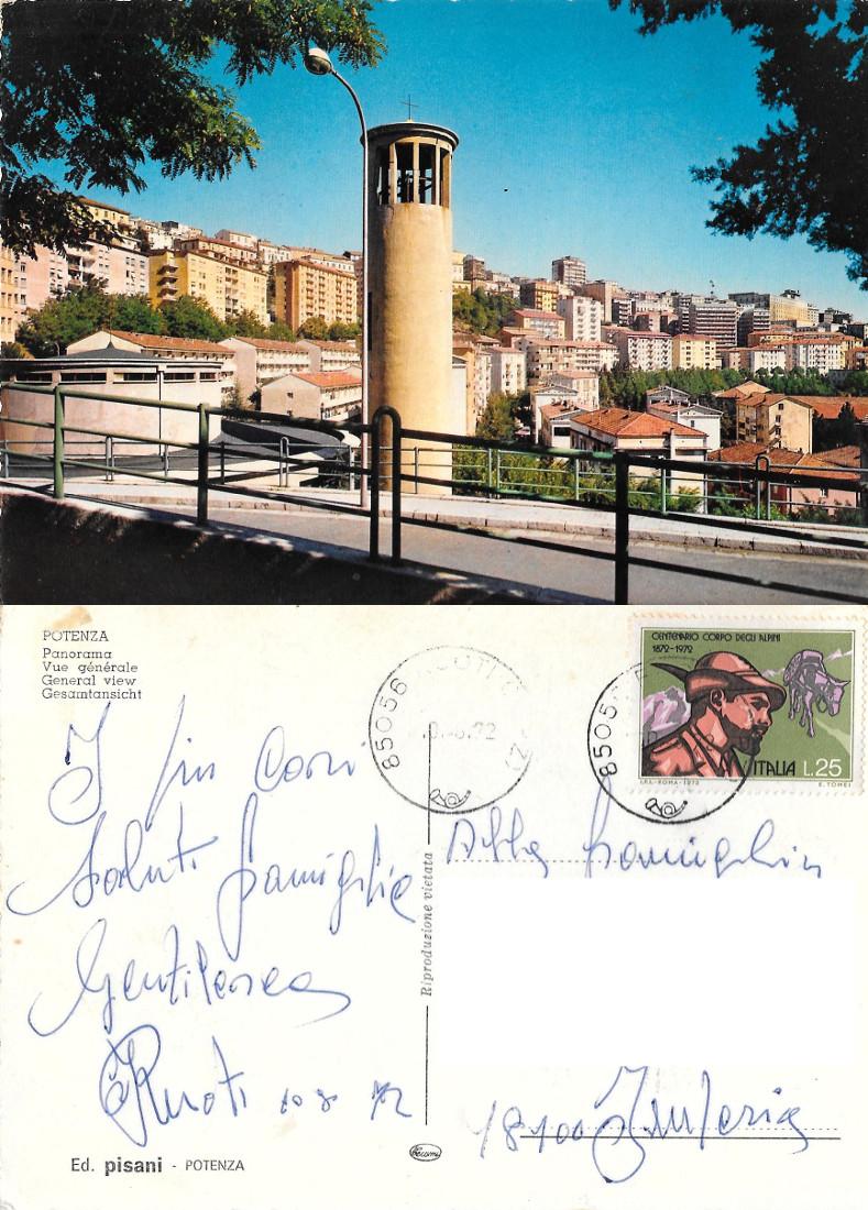 Potenza. Panorama. Viaggiata 1972
