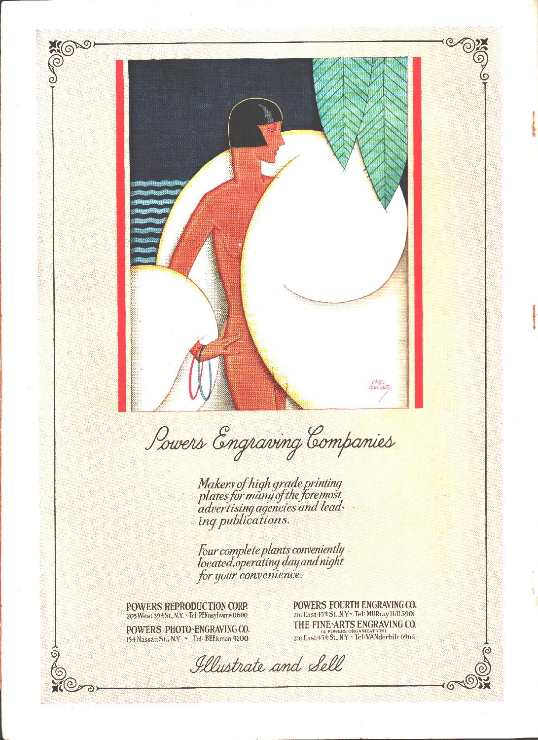 Powers Engraving Companies. Pubblicità 1930