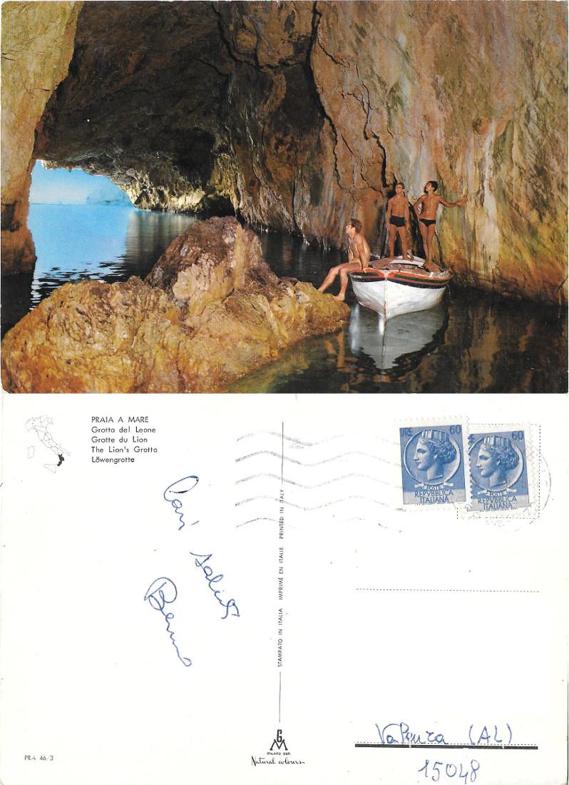 Praia a mare (CS). Grotta del Leone . Viaggiata