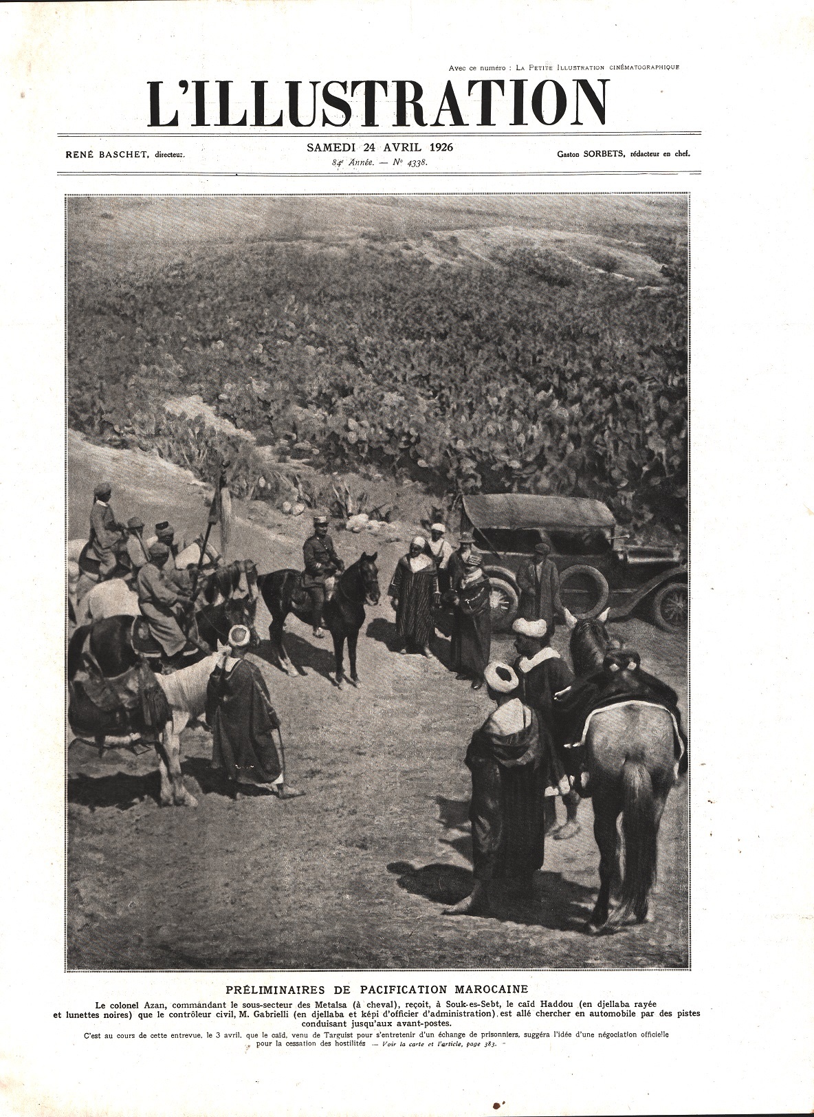 Preiminaires de pacification marocaine. Immagine 1926